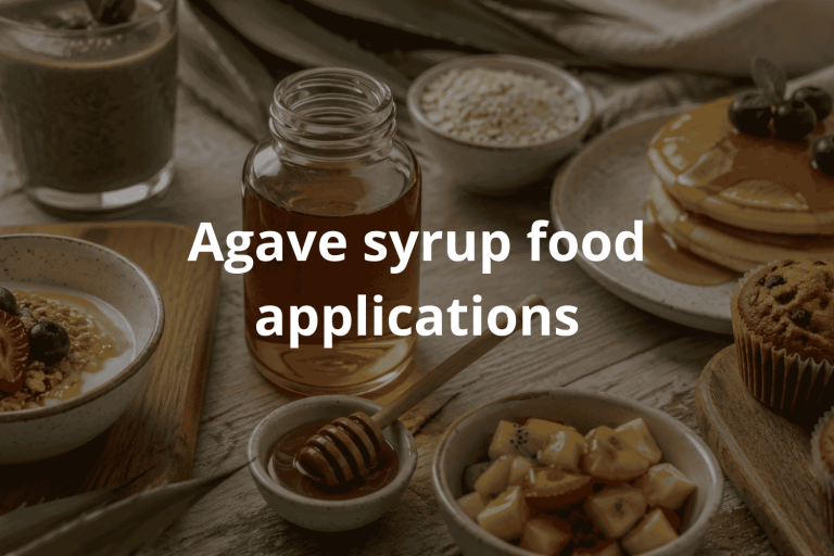 Agave syrup food applications