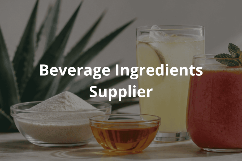 Beverage ingredients supplier with agave-derived ingredients and beverage formulations