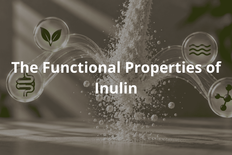 Visual representation of inulin properties related to soluble fiber, texture and formulation quality